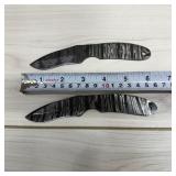 Damascus Knife Blanks (2); 6in Long; 3in Blade; Ne