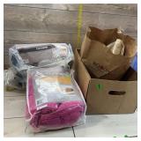 Bedding lot. Heating blankets, mattress pad, and s