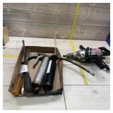 Power & Hand tools lot. Grease guns, electric dril