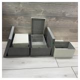 Three-piece Stack Of Old Storage Bins. Largest App