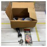 Assortment of fishing reel parts