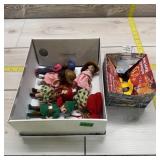 Collectible Figures. Doll figures in a McDonald's