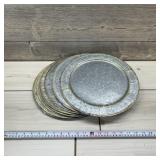 8 Qty Galvanized Metal Trays/chargers - New