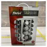 Parini 17-piece Stainless Steel Carousel Spice Rac