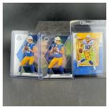 Justin Herbert Rookie Football Card Lot (3 Cards)