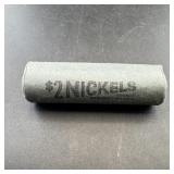 $2 nickel roll; 1919 Liberty Head face and 1926 Bu