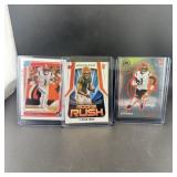 (3) Ja'marr Chase Rookie Football Cards