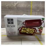 2-piece Stoneware Bakeware Set (16x9 Dish And 19x1