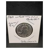 1964 Silver Washington Quarter Gem Bu