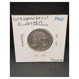 1963 Silver Washington Quarter Proof