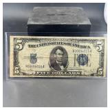 1934-d $5 Silver Certificate. Serial Number R06694