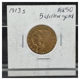 1913-s $5 Gold Liberty Head Eagle.