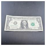 Star 2021 $1 Federal Reserve Note, Star Note. Seri