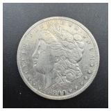 1890-cc Morgan Silver Dollar.