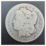 1879-cc Morgan Silver Dollar.