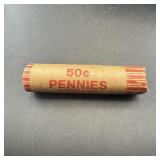 50-cent Wheat Penny Roll With 1944-d Wheat Cent An