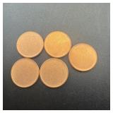 (5) Blank Penny Planchets.