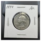 1954 Silver Washington Quarter, High Grade