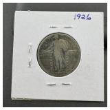 1926 Standing Liberty Silver Quarter.
