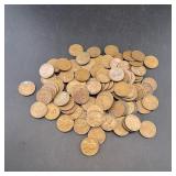 100 Unsearched Wheat Cent Pennies. Baggie Of 100 U