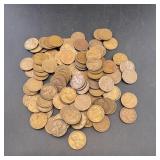 100 Unsearched Wheat Cent Pennies. Baggie Of 100 U