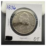 1836 Capped Bust Silver Half Dollar