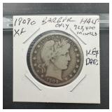1909-o Barber Silver Half Dollar Xf Key Date 925,4