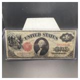 1917 $1 Horse Blanket Red Seal Legal Tender Note.