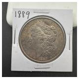 1889 Morgan Silver Dollar.