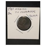 1981 Mexico 20 Centavos Bu Toner
