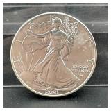2021 American Silver Eagle, 1 Oz .999 Fine Silver