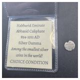 Abbasid Caliphate Silver Dramma, Ah 854ï¿½858.