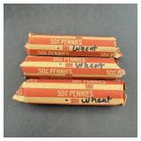 (3) 50-count Wheat Cent Rolls (150 Wheat Cents Tot
