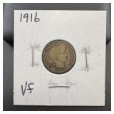 1916 Barber Silver Dime