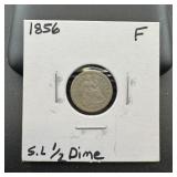 1856 Seated Liberty Silver Half Dime - Small Lette