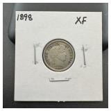 1898 Barber Silver Dime