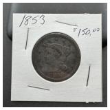 1853 Large Cent.