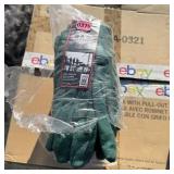 Pack of (12) pairs extra-large green chore gloves