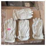 Leather work gloves, medium (Confirm quantity)