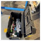 Stanley poly toolbox with scissors, knife, sandpap