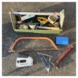 Aluminum toolbox with assorted tools