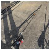 Three 6' fishing rod and reel combos including