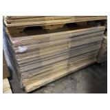 Pallet of chipboard shelving; approx. 70 sheets; e