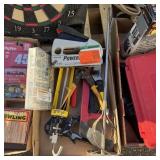 Assortment of tools including PowerShot stapler