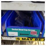 Bin with assorted items and hardware (See photos)