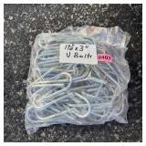 Bag of 1-1/2' x 3' U-bolts, approx. (30) pieces