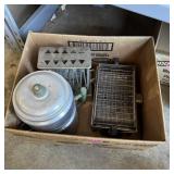 Vintage appliances including toasters and