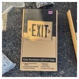 Cast aluminum LED exit sign, double-face,