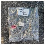 (200) pieces 1' key rings