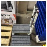 Two-step bed or side step with hand rail; approx.